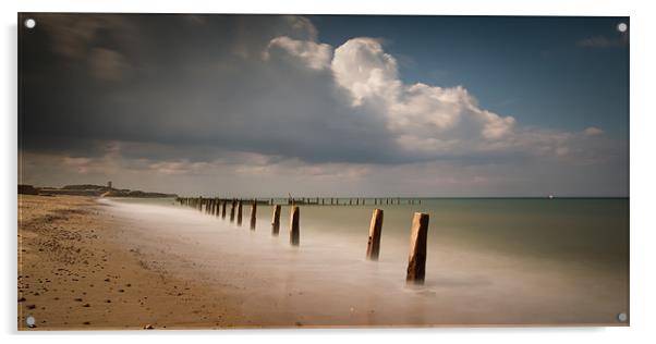 The Long Shore - Happisburgh Acrylic by Simon Wrigglesworth