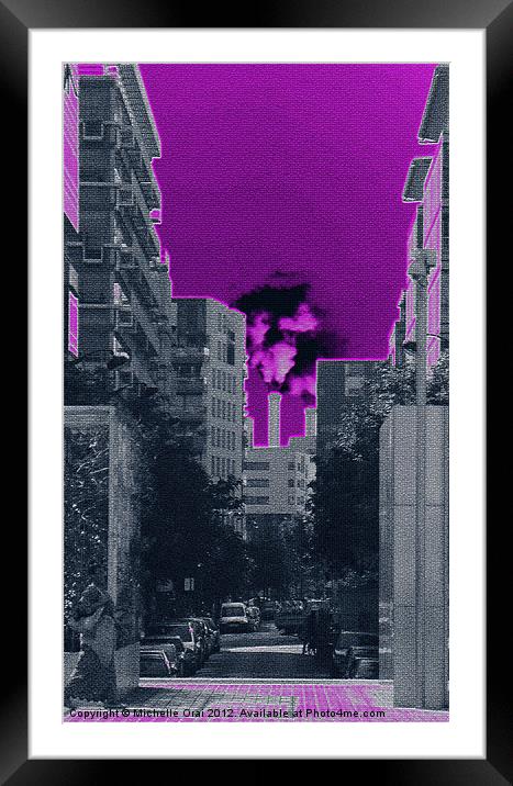 Parisian Pollution Framed Mounted Print by Michelle Orai
