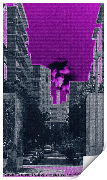 Parisian Pollution Print by Michelle Orai