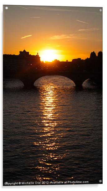 Parisian Sunset Acrylic by Michelle Orai