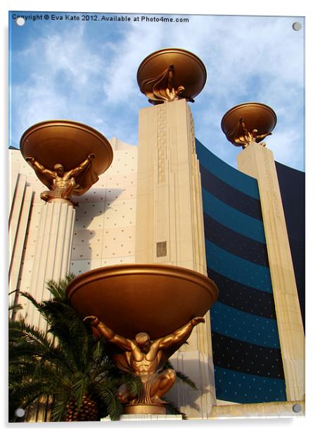 MGM Building Vegas Acrylic by Eva Kato