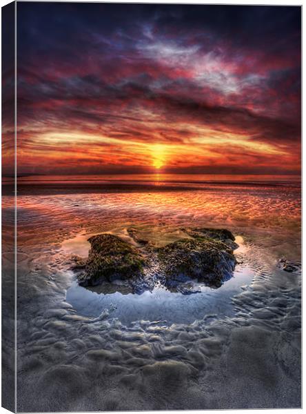 Serene Sunset over Westward Ho! Canvas Print by Mike Gorton