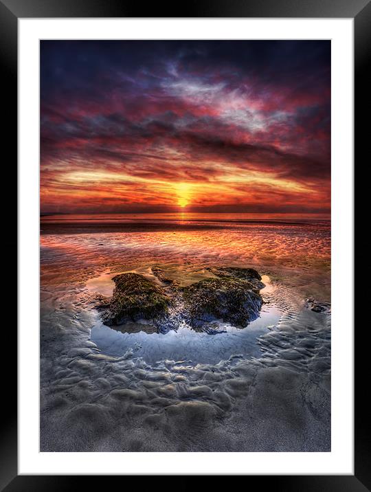 Serene Sunset over Westward Ho! Framed Mounted Print by Mike Gorton