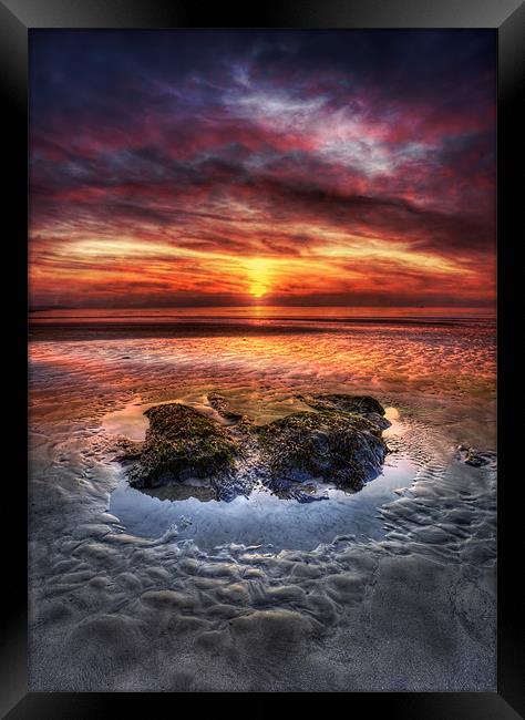 Serene Sunset over Westward Ho! Framed Print by Mike Gorton