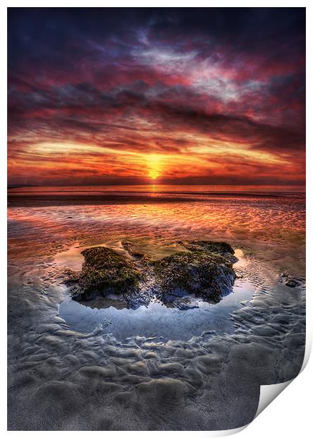 Serene Sunset over Westward Ho! Print by Mike Gorton