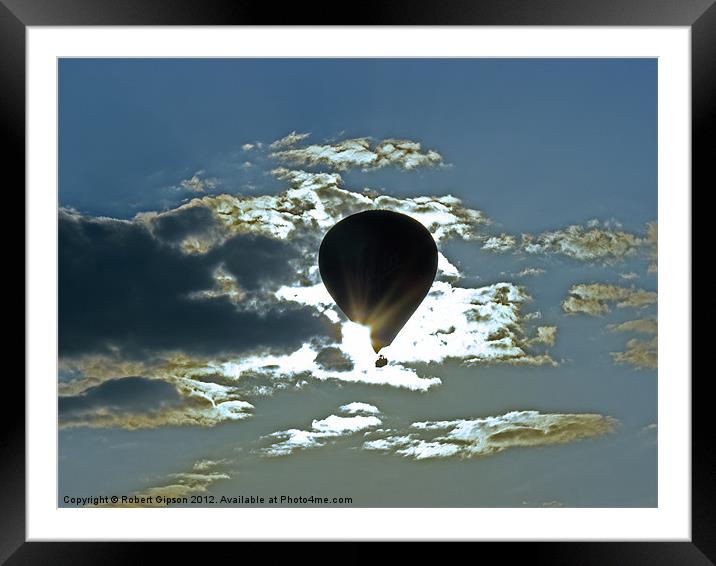 Hot Air Balloon sunset Framed Mounted Print by Robert Gipson