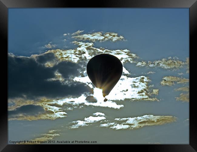 Hot Air Balloon sunset Framed Print by Robert Gipson