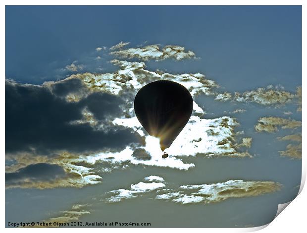 Hot Air Balloon sunset Print by Robert Gipson
