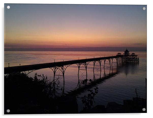 Clevedon Pier Acrylic by Will Ogborne