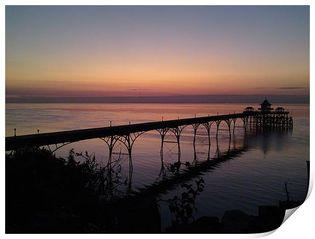 Clevedon Pier Print by Will Ogborne