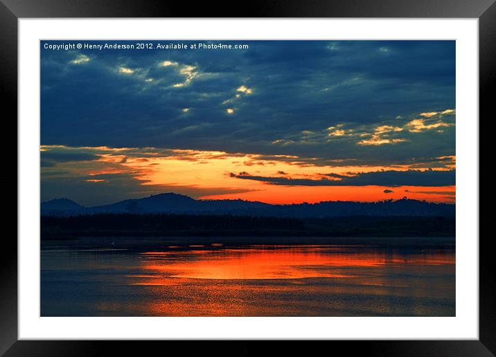 Nile Sunrise Day 1 Framed Mounted Print by Henry Anderson