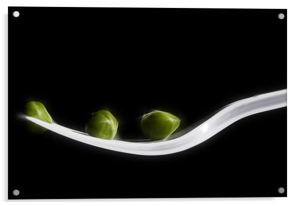 Three Peas Acrylic by Sam Smith
