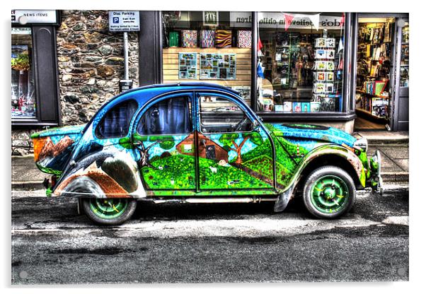 2CV grunge Acrylic by Gavin Wilson