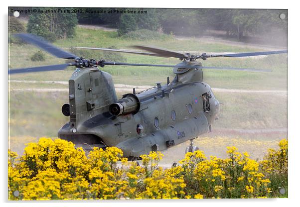 Chinook Landing in dust 2 Acrylic by Oxon Images