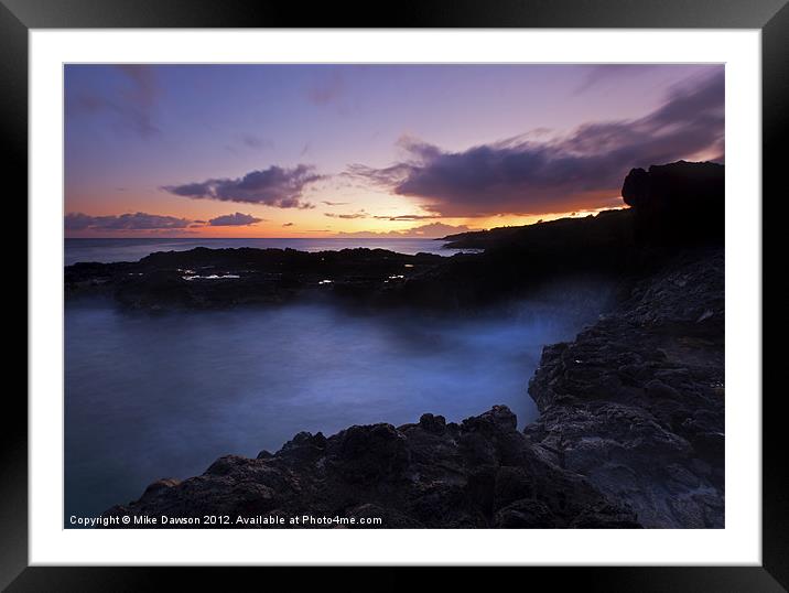 Last Light over the South Shore Framed Mounted Print by Mike Dawson