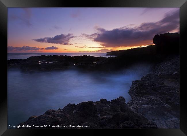 Last Light over the South Shore Framed Print by Mike Dawson