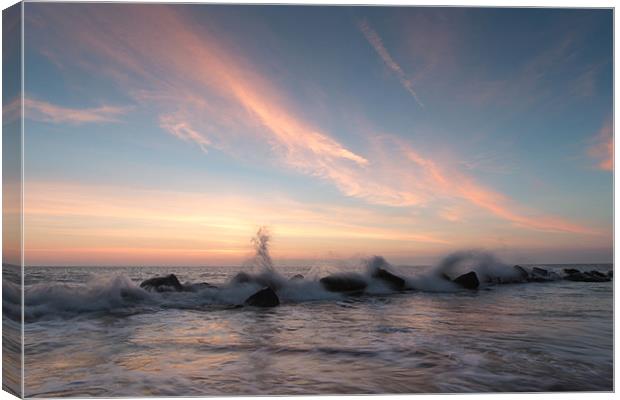 In the Pink - Sunrise Canvas Print by Simon Wrigglesworth