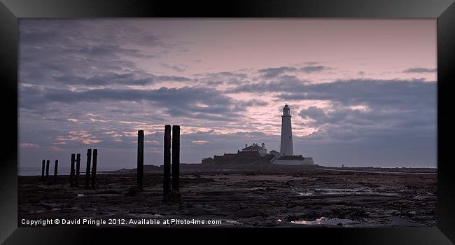 Lighthouse at Low Tide II Framed Print by David Pringle