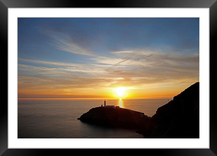 South Stack Lighthouse Framed Mounted Print by Gail Johnson
