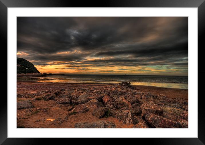 Minehead Beach Sunset Framed Mounted Print by Dean Messenger
