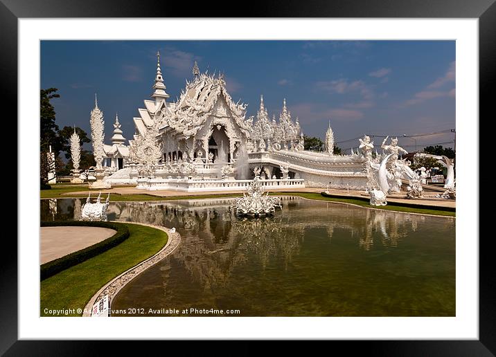The White Temple Framed Mounted Print by Adrian Evans