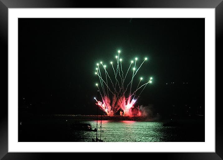 British Fireworks Chamionship 2012 Framed Mounted Print by Nigel Barrett Canvas