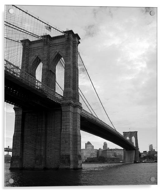 Brooklyn Bridge Acrylic by Anthony Palmer-Greene