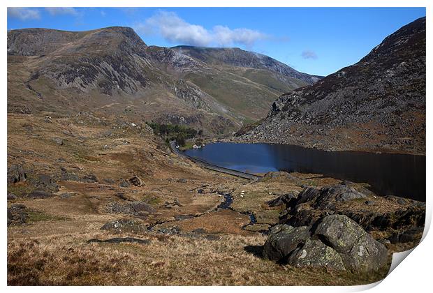 Ogwen valley Print by Gail Johnson