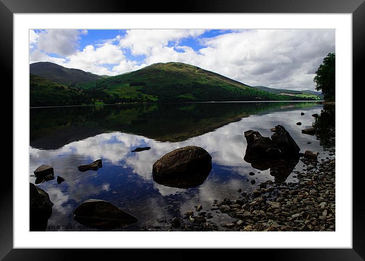 Loch Lomond Reflection Framed Mounted Print by Sarah Waddams