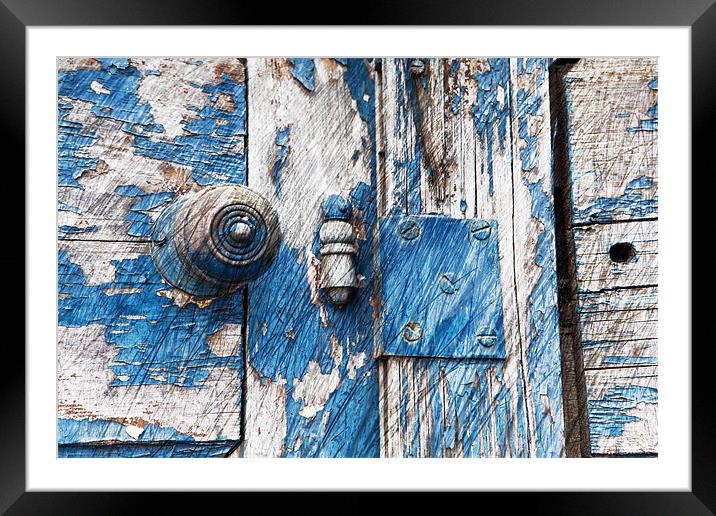 Blue Door Framed Mounted Print by David Hare