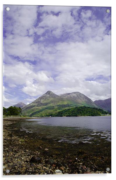 Loch Scotland Acrylic by Sarah Waddams