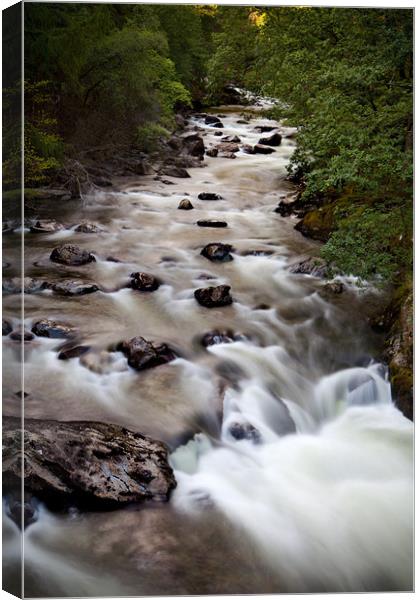 Welsh Rapids Canvas Print by David Hare