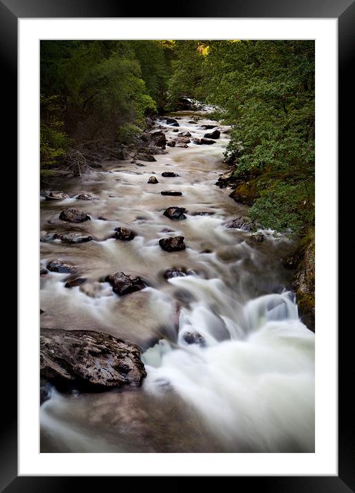 Welsh Rapids Framed Mounted Print by David Hare