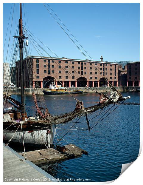 Albert Dock Print by Howard Corlett