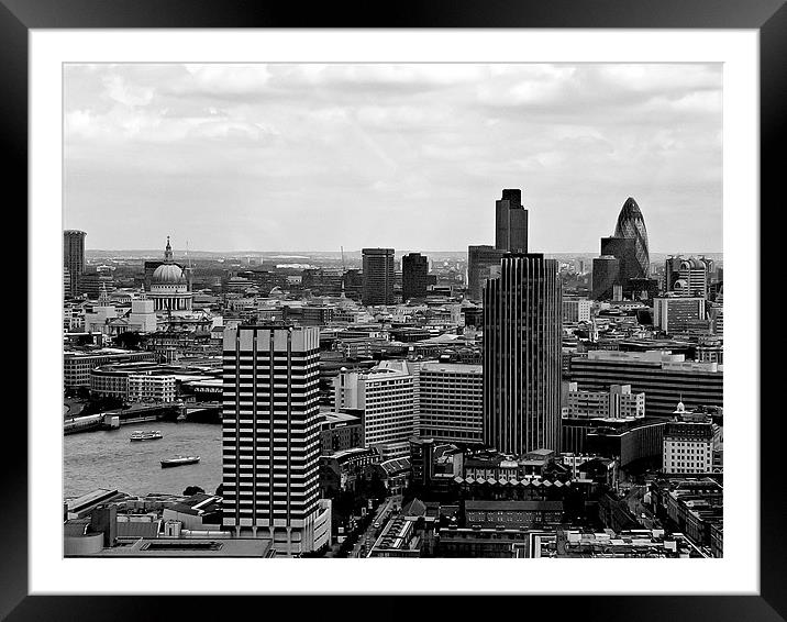 London cityscape Framed Mounted Print by Rod Ohlsson