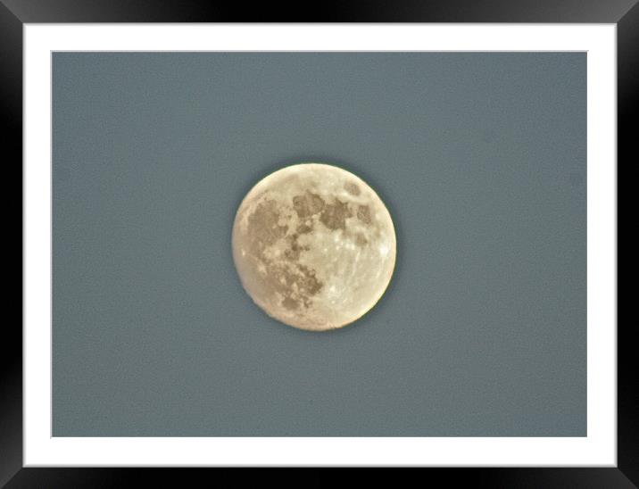 Midday Full Moon. Framed Mounted Print by Irina Walker
