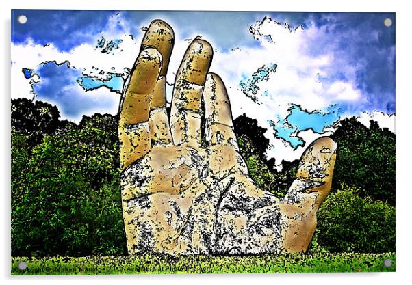 The Golden Hand Acrylic by stephen clarridge