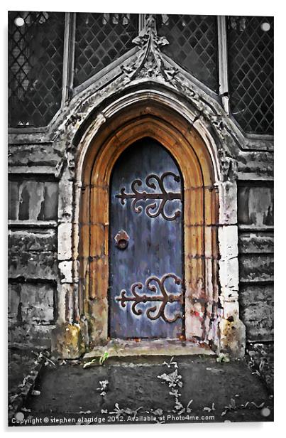 The old door Acrylic by stephen clarridge