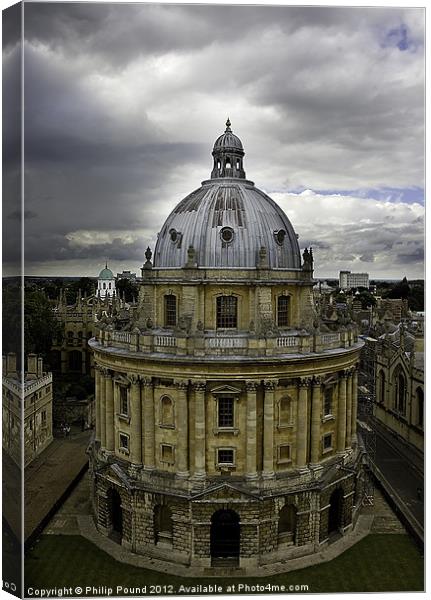 Bodleian Library in Oxford Canvas Print by Philip Pound