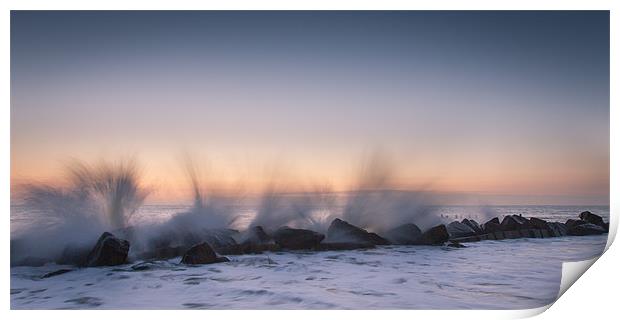 Fireworks in the Sea Print by Simon Wrigglesworth