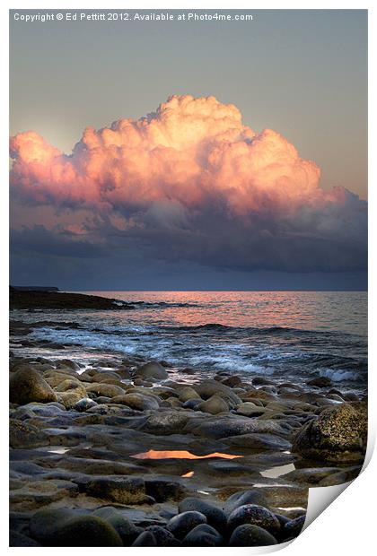 Glowing Cloud Print by Ed Pettitt