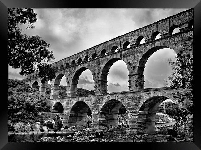 The Pont du Gard Framed Print by Jacqi Elmslie