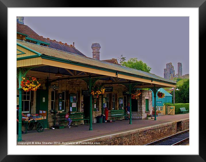 Corfe Castle Station 3 Framed Mounted Print by Mike Streeter
