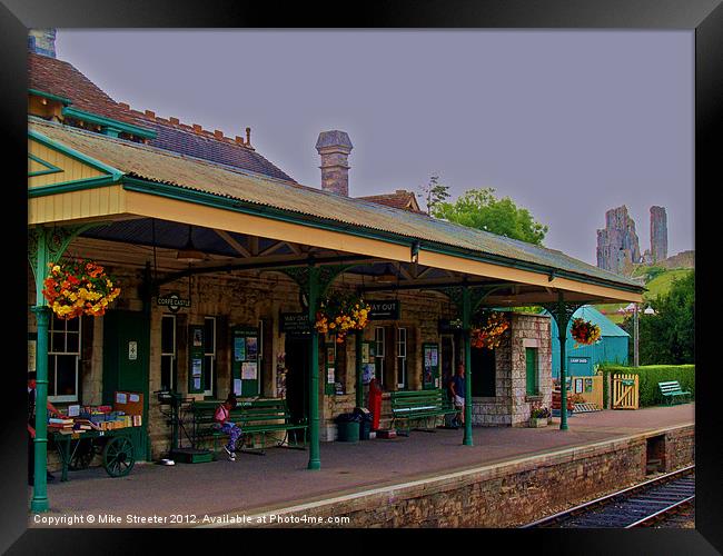 Corfe Castle Station 3 Framed Print by Mike Streeter