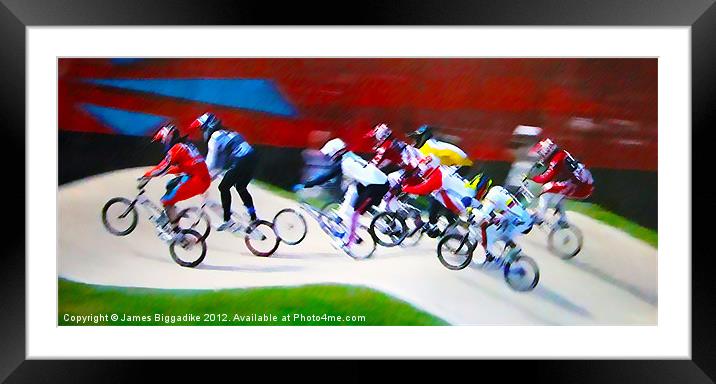 London 2012 BMX Framed Mounted Print by J Biggadike