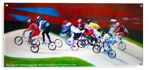 London 2012 BMX Acrylic by J Biggadike