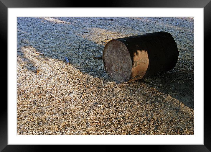 Barrel on meadow Framed Mounted Print by Alfani Photography