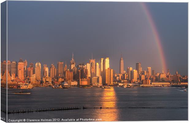 Rainbow Over New York I Canvas Print by Clarence Holmes