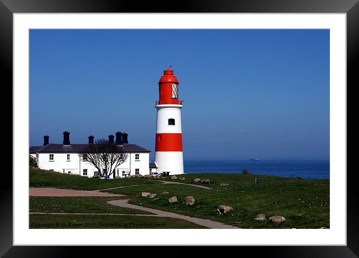 Souter Lighthouse Sunderland Framed Mounted Print by Ali Brown