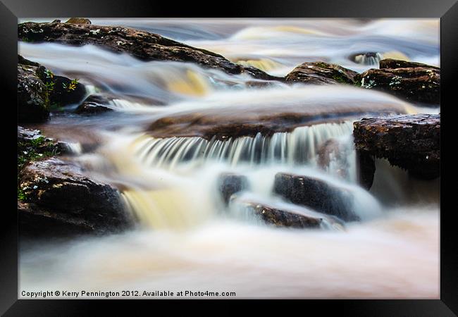 Flowing Water Framed Print by Kerry Pennington